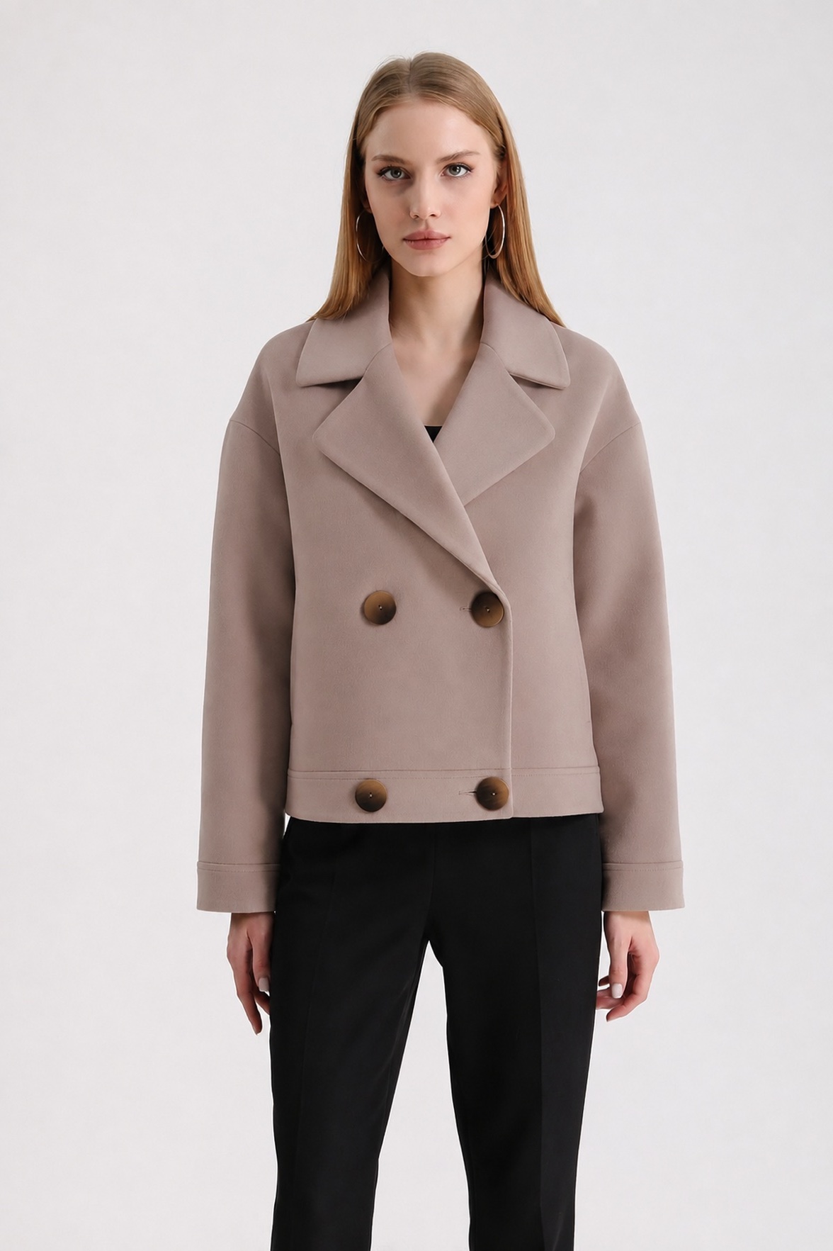 Veste en cachemire beige, LC Leather Club