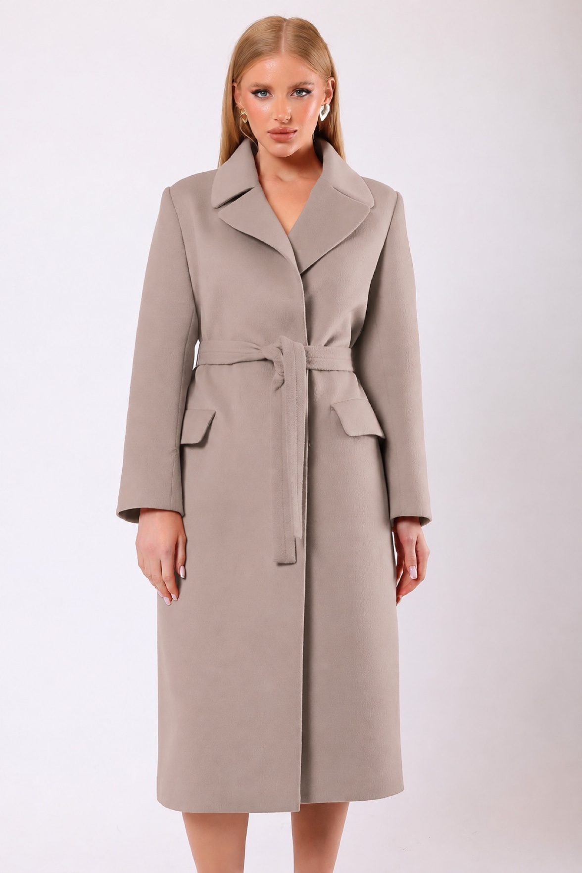 Manteau Rosalinda en cachemire beige, LC Leather Club