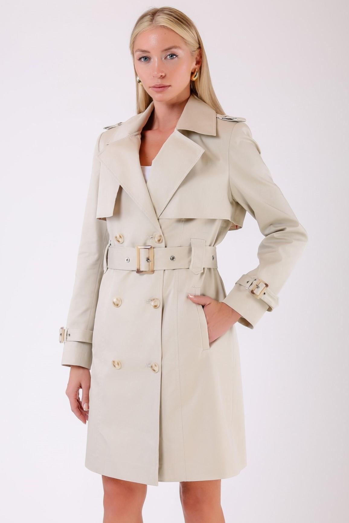 Trench en fibre imperméable beige, LC Leather Club