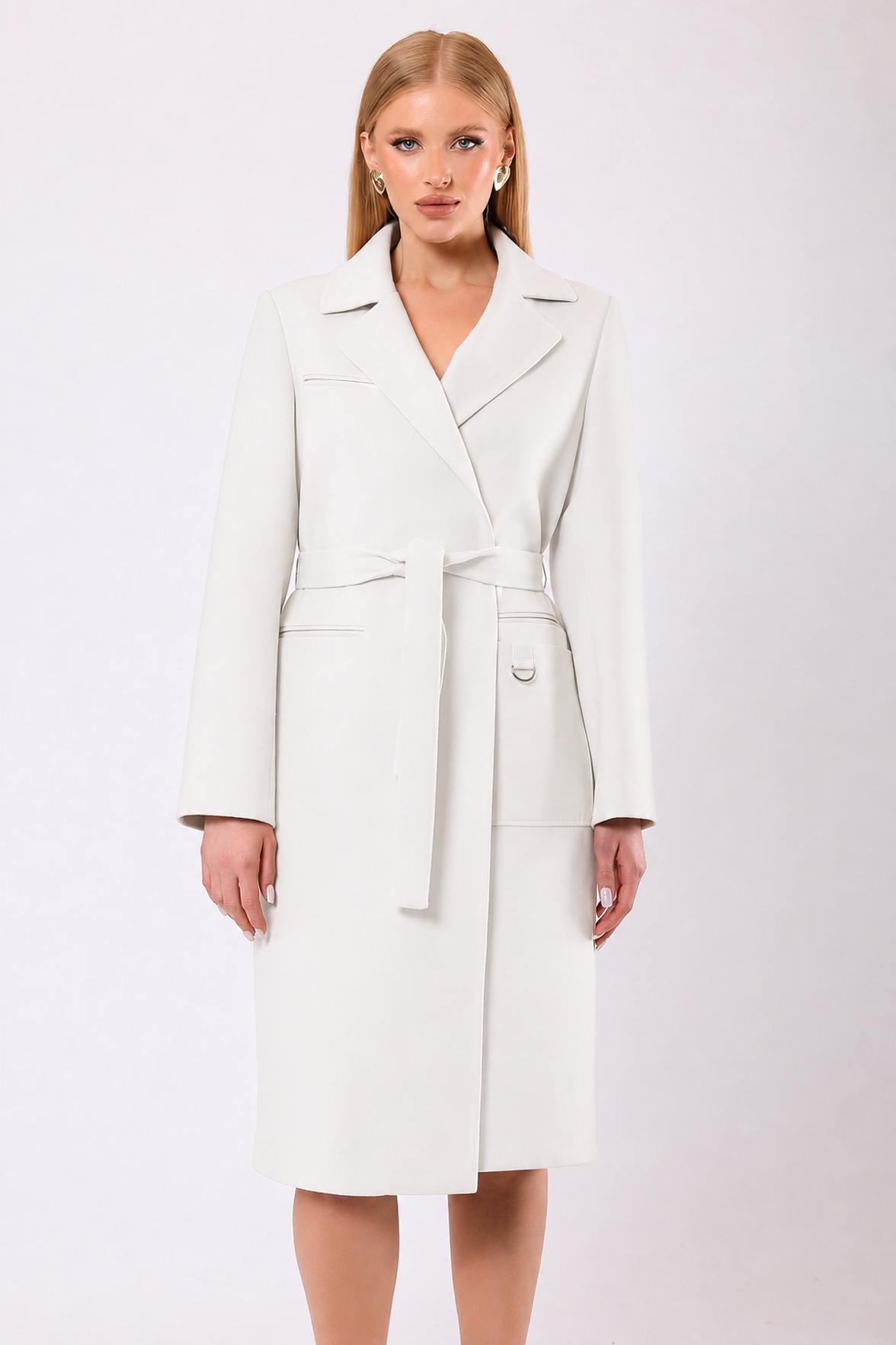 Manteau en cachemire blanc Katherine, LC Leather Club