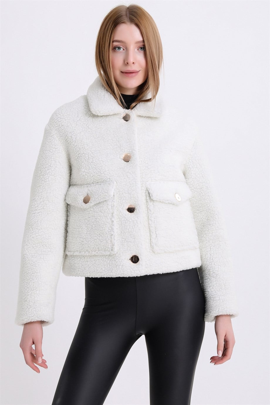 Veste en laine blanche, LC Leather Club