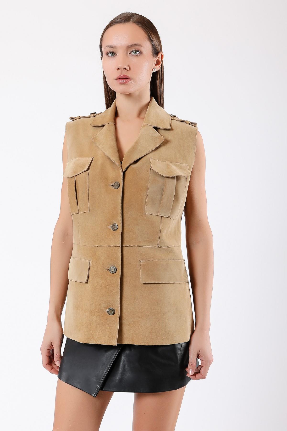 Kamelbraune Lederweste, LC Leather Club