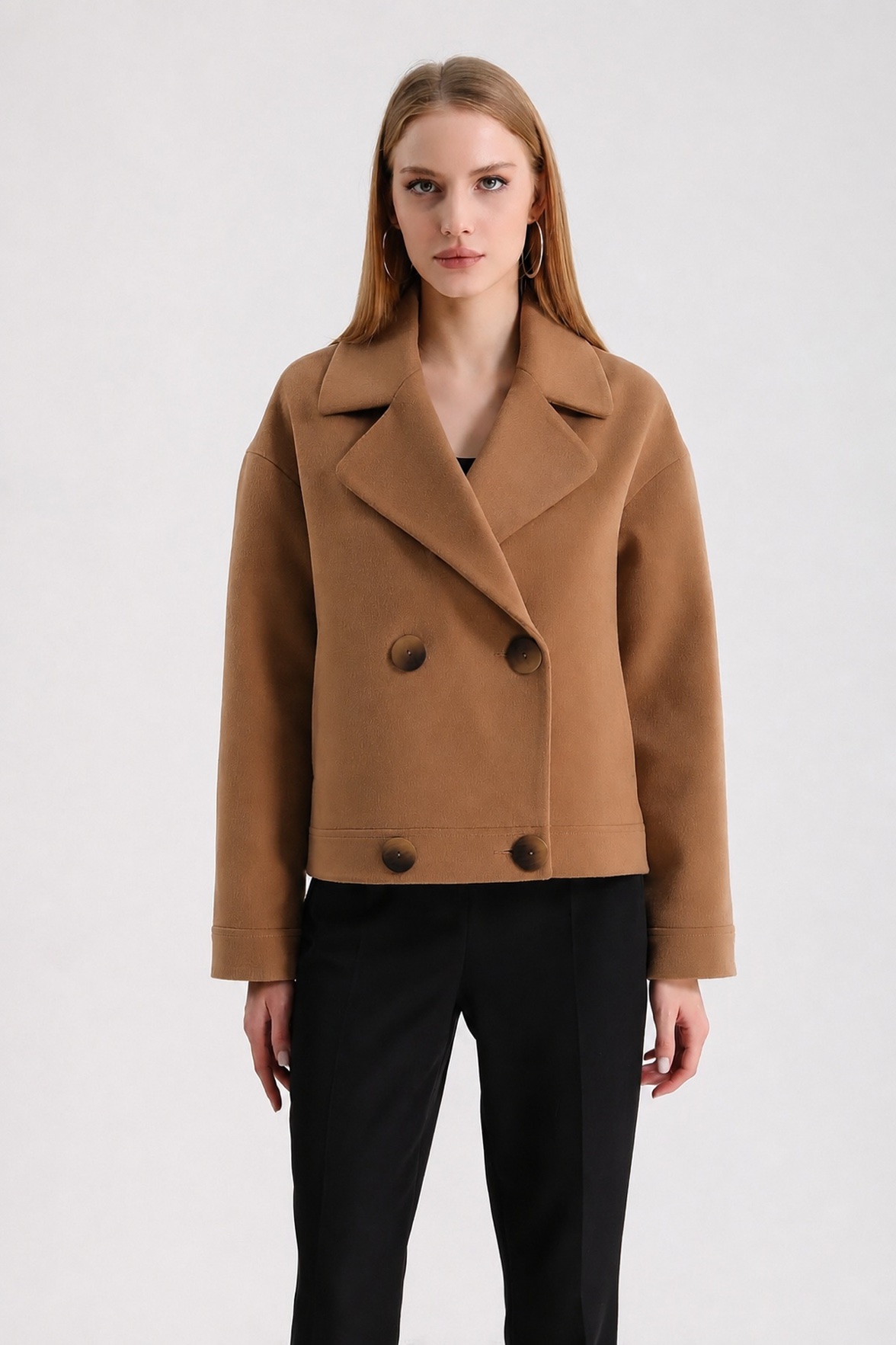 Veste en cachemire camel, LC Leather Club