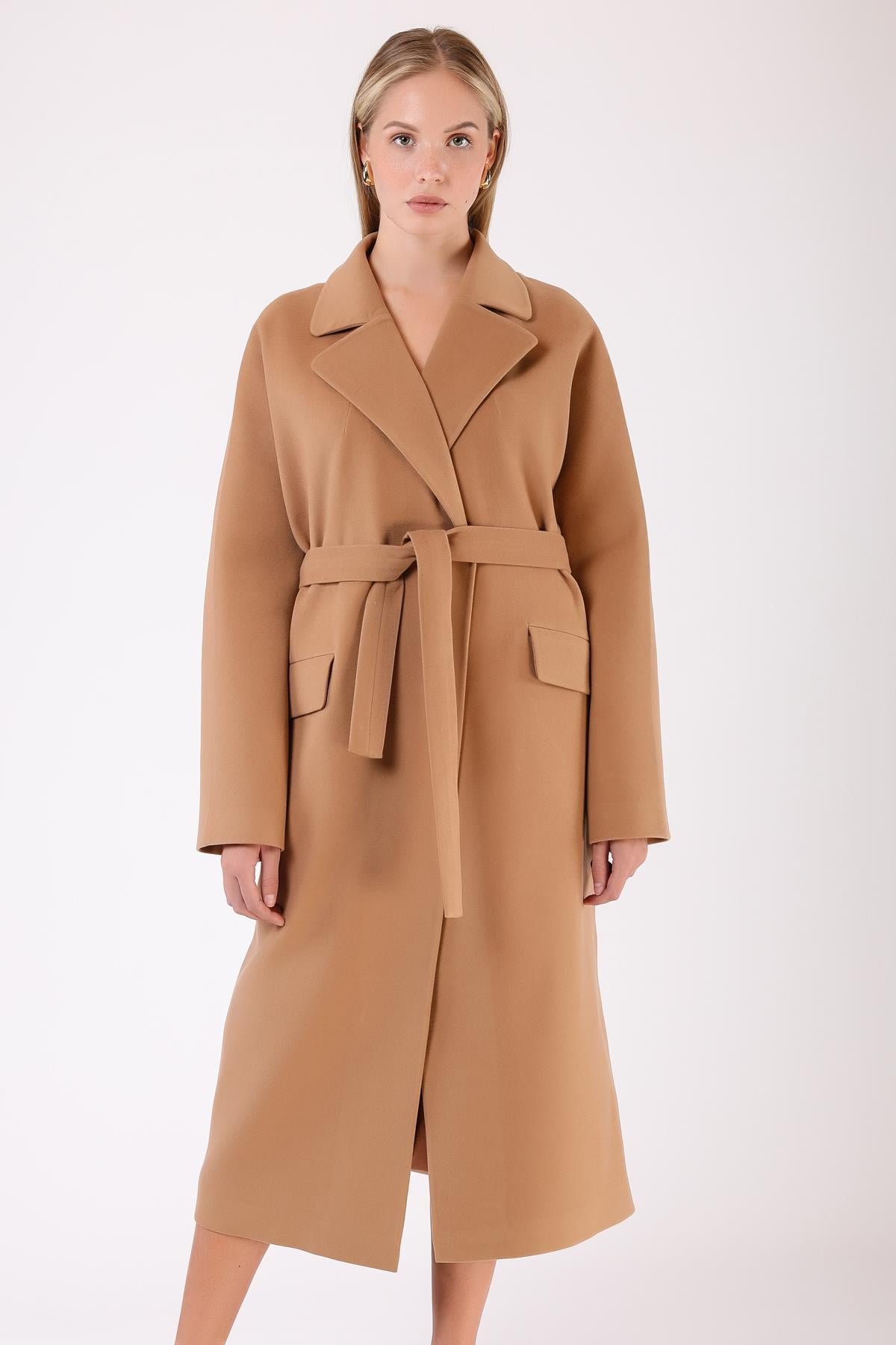 Manteau en cachemire chameau, LC Leather Club