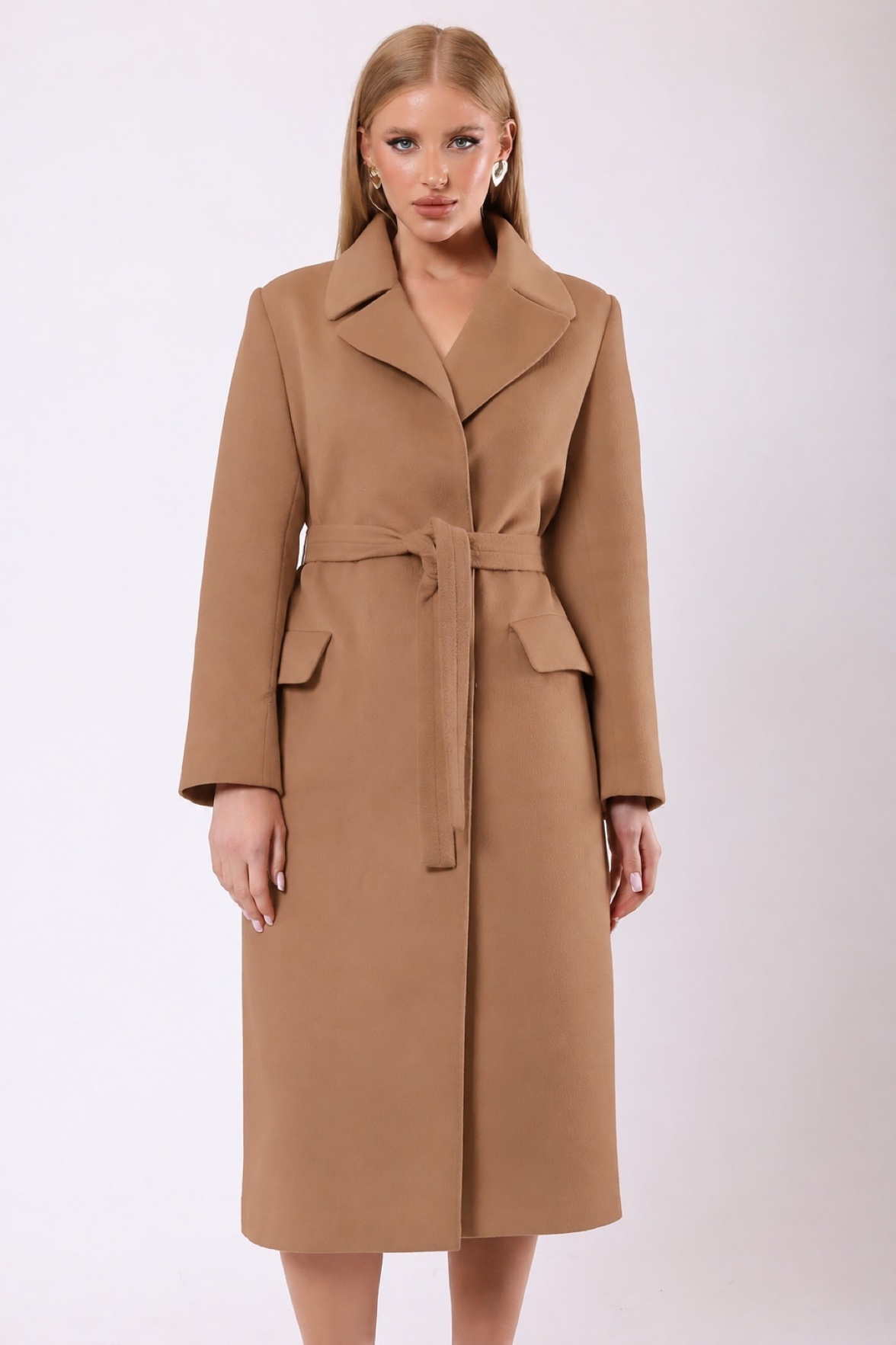 Manteau Rosalinda en cachemire couleur chameau, LC Leather Club