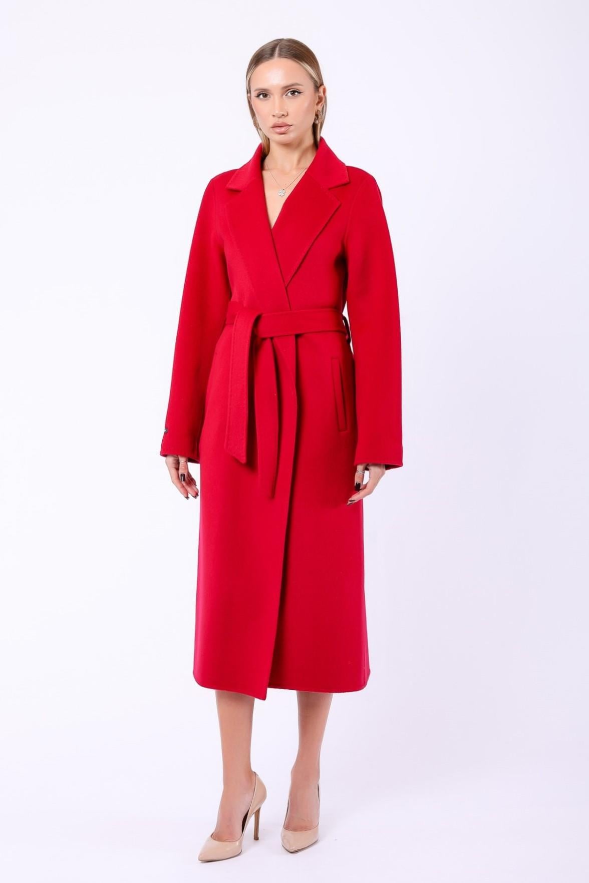 Manteau en cachemire fuchsia, LC Leather Club