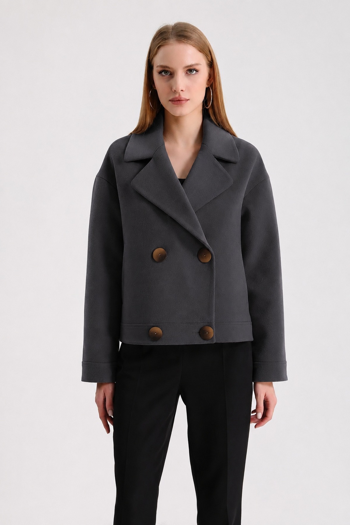 Veste en cachemire gris, LC Leather Club