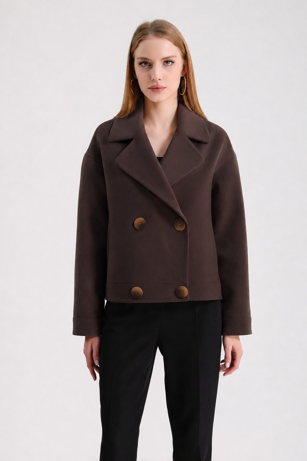 Veste en cachemire marron, LC Leather Club