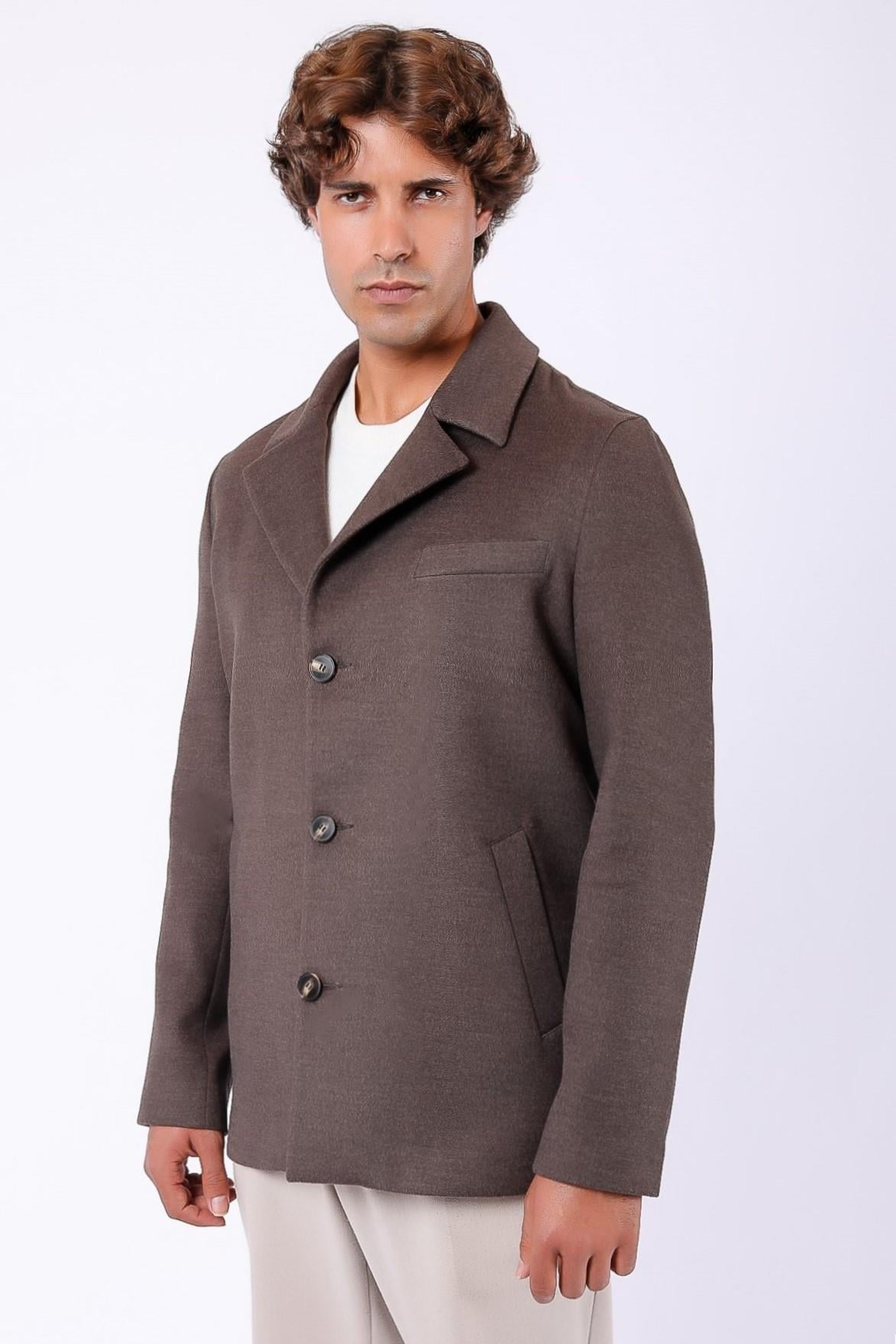 Manteau en cachemire marron, LC Leather Club