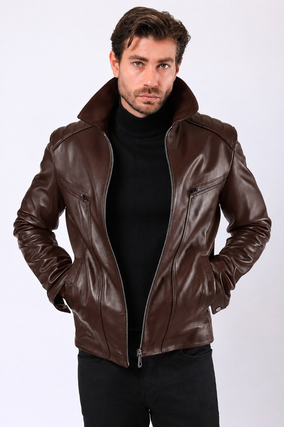 Kahve Marco Hakiki Deri Ceket, LC Leather Club