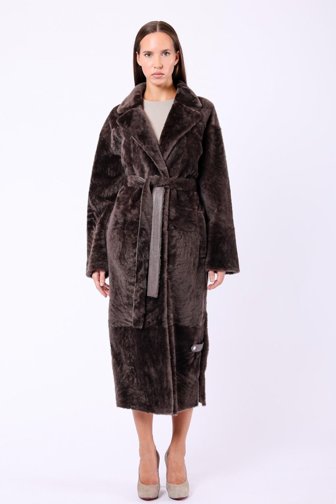 Braune Merino Pelzjacke, LC Leather Club