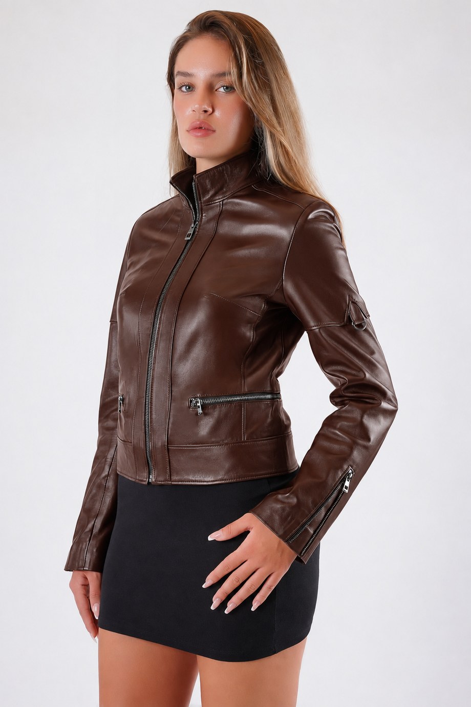 Kahve Sport Hakiki Deri Ceket, LC Leather Club