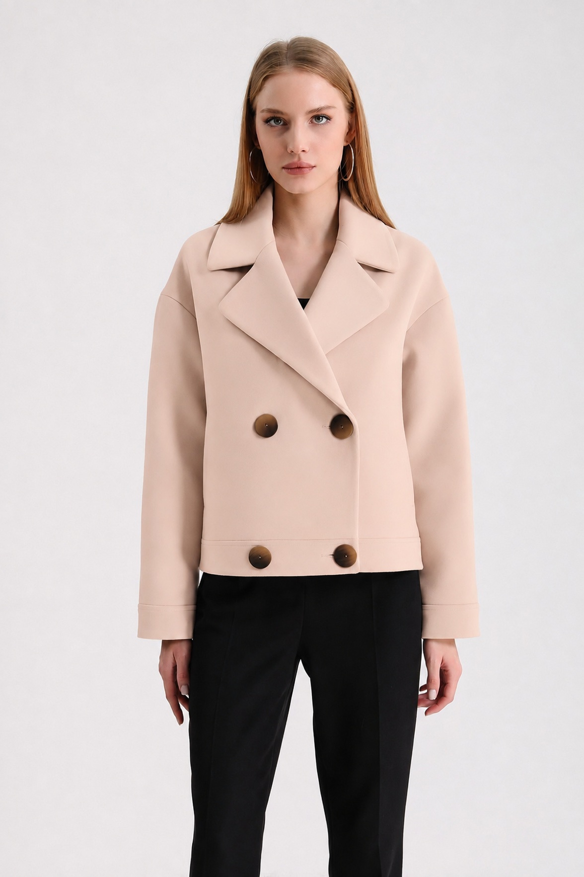 Veste en cachemire crème, LC Leather Club