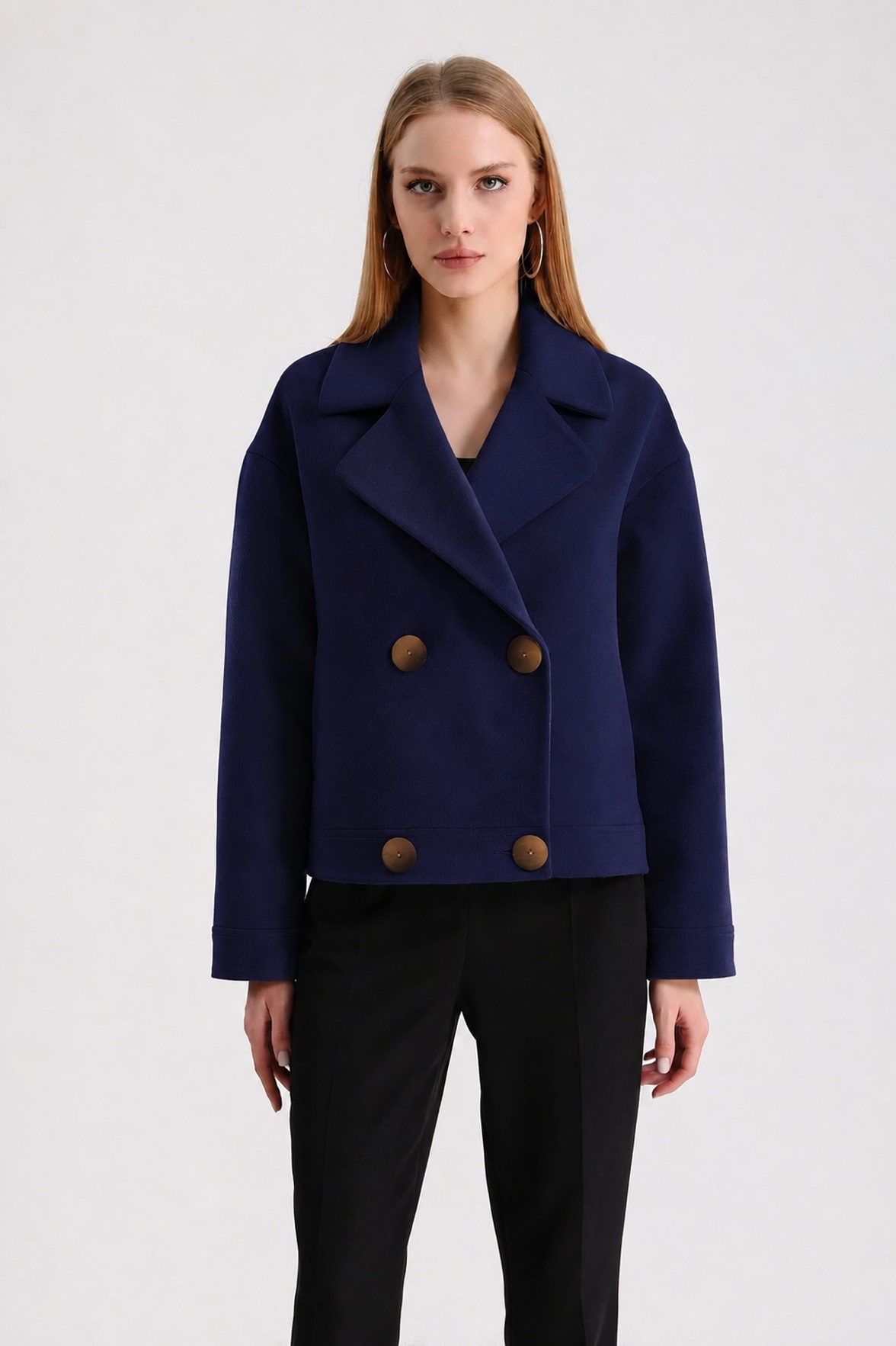Veste en cachemire bleu marine, LC Leather Club