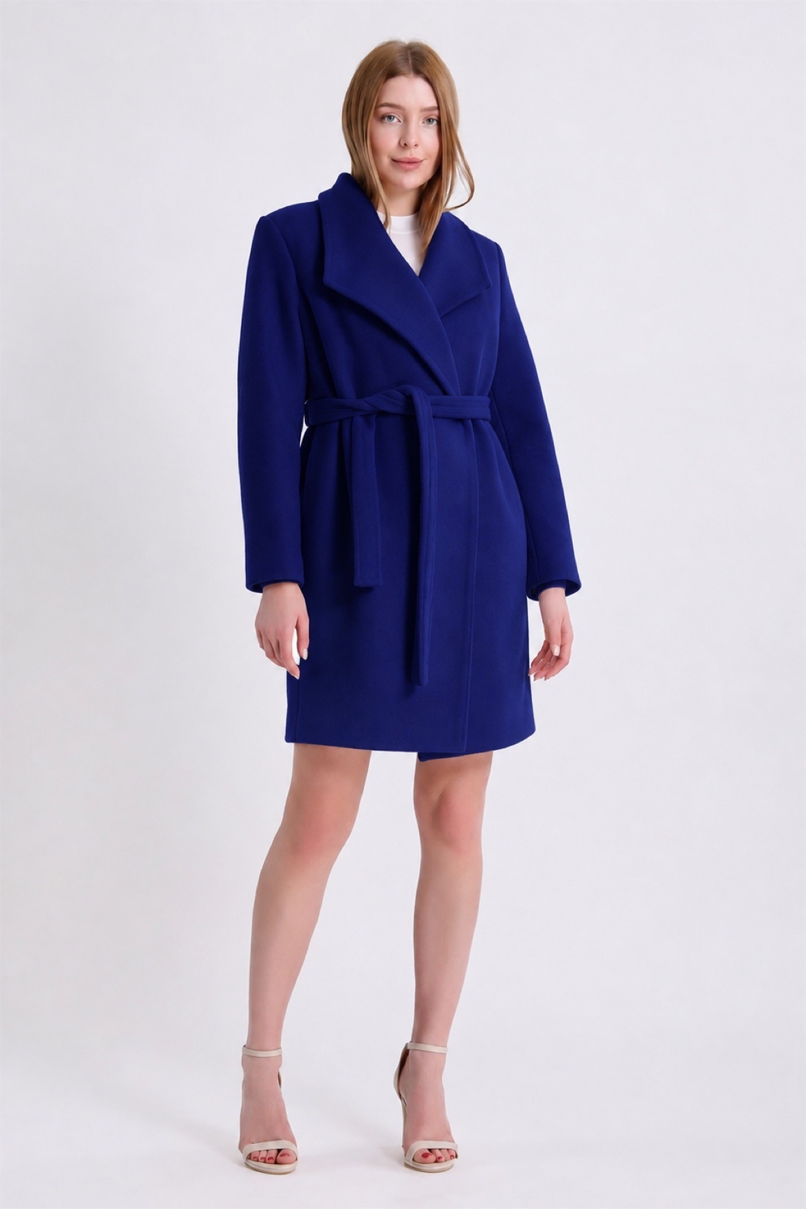 Manteau en cachemire bleu marine, LC Leather Club