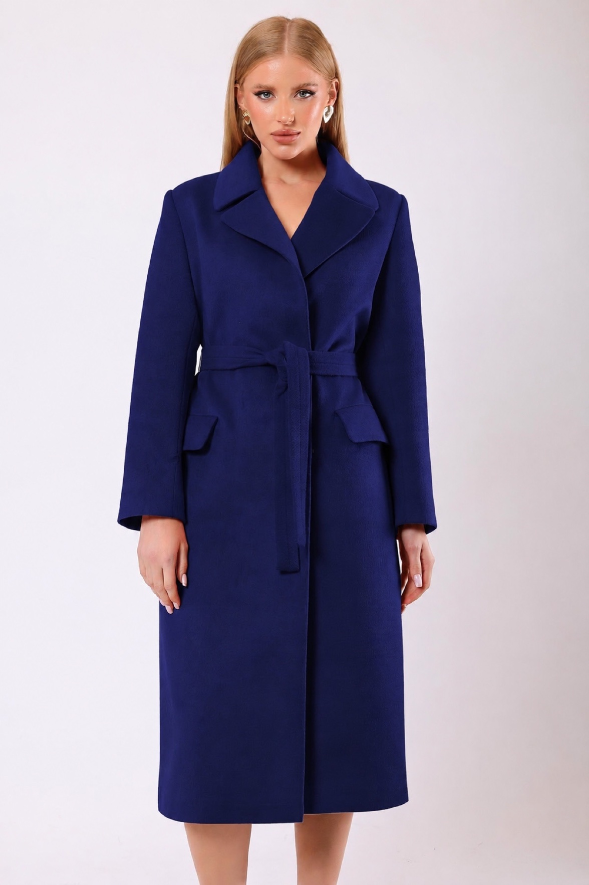 Manteau Rosalinda en cachemire bleu marine, LC Leather Club