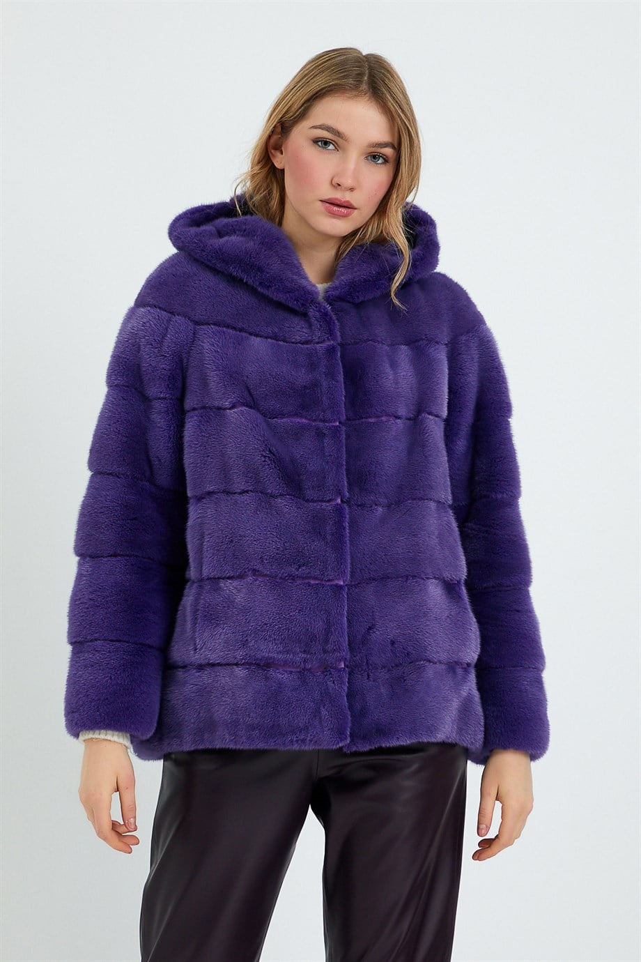 Manteau en vison lilas, LC Leather Club