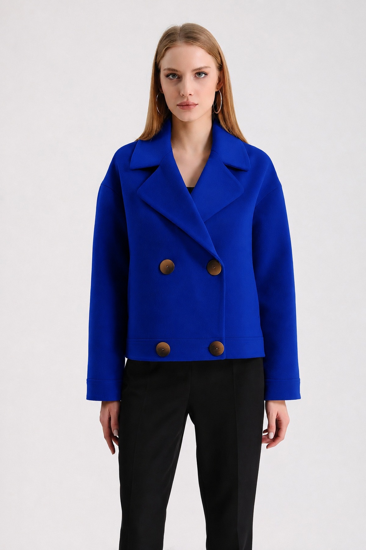 Veste en cachemire bleu, LC Leather Club