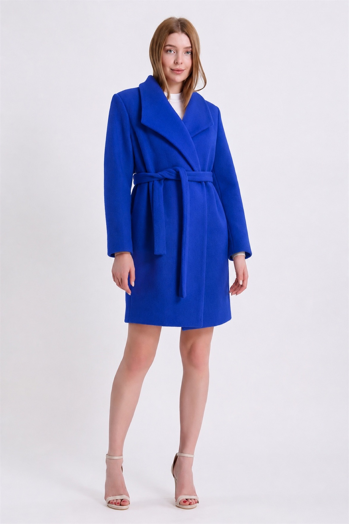 Manteau en cachemire bleu, LC Leather Club