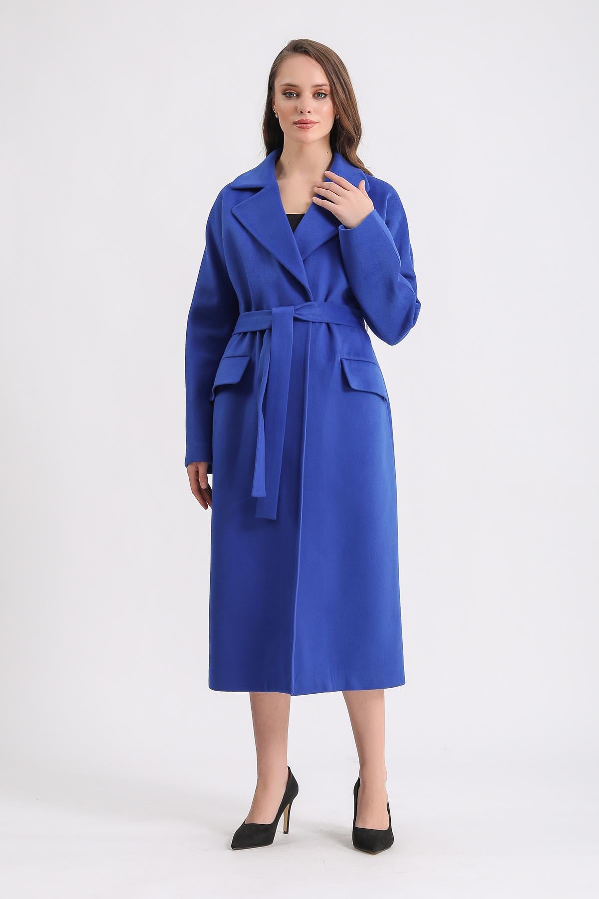 Manteau en cachemire bleu, LC Leather Club