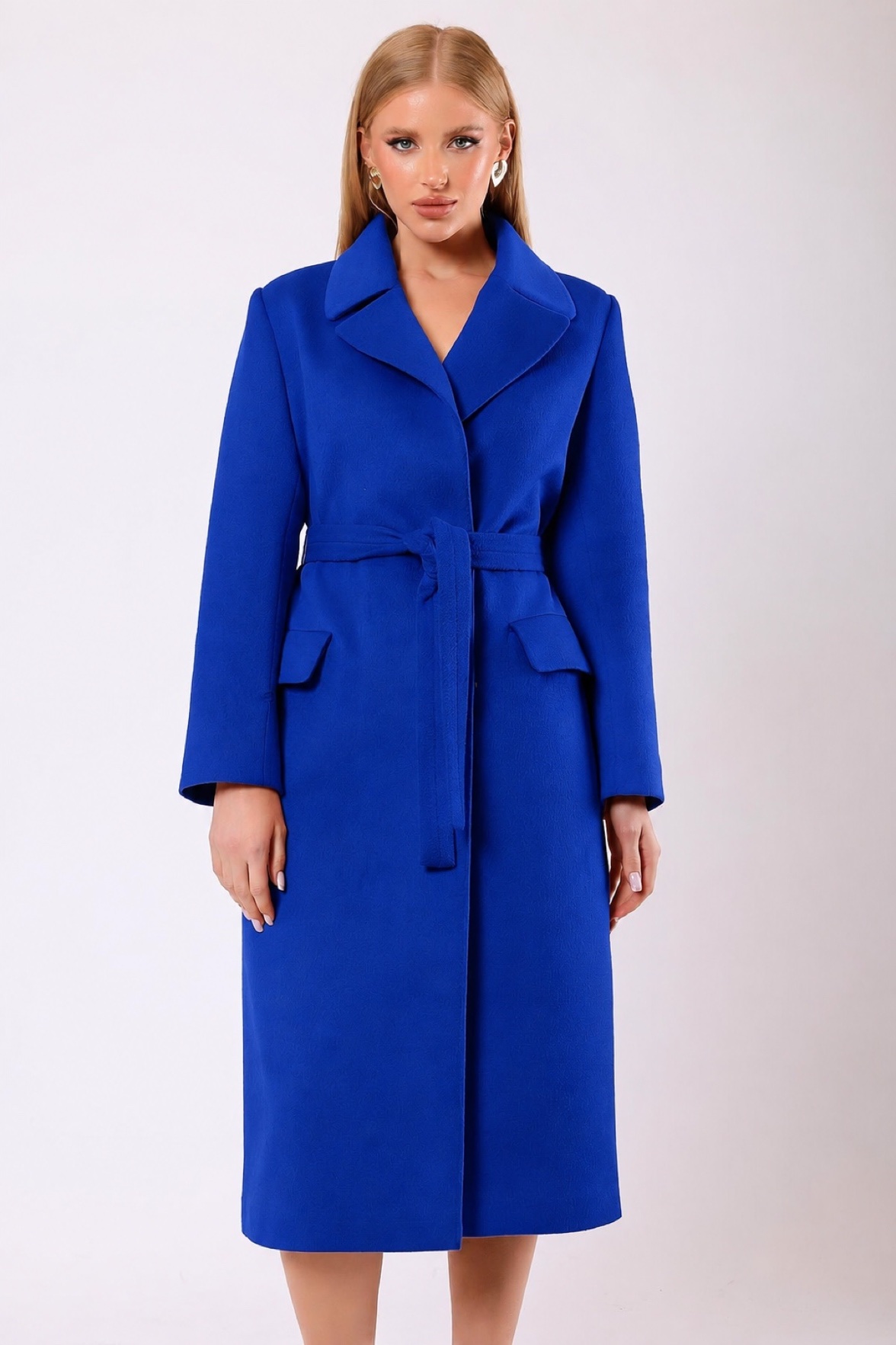 Manteau Rosalinda en cachemire bleu, LC Leather Club