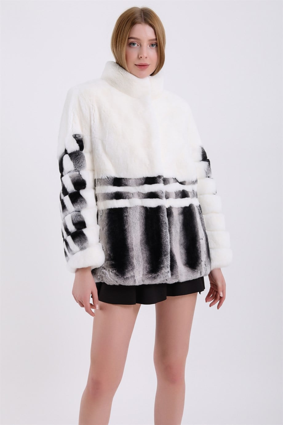 Manteau en rex naturel, LC Leather Club