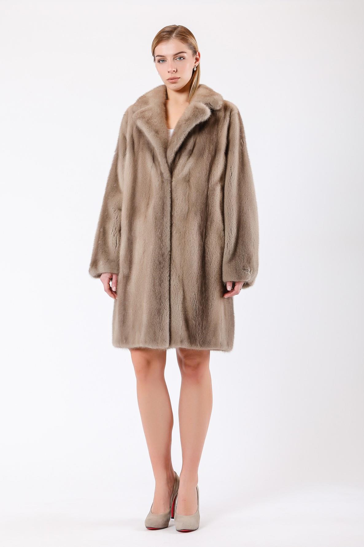 Manteau de vison beige, LC Leather Club