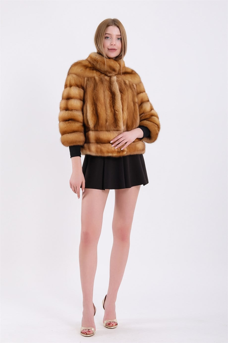 Veste en fourrure zibeline naturelle, LC Leather Club