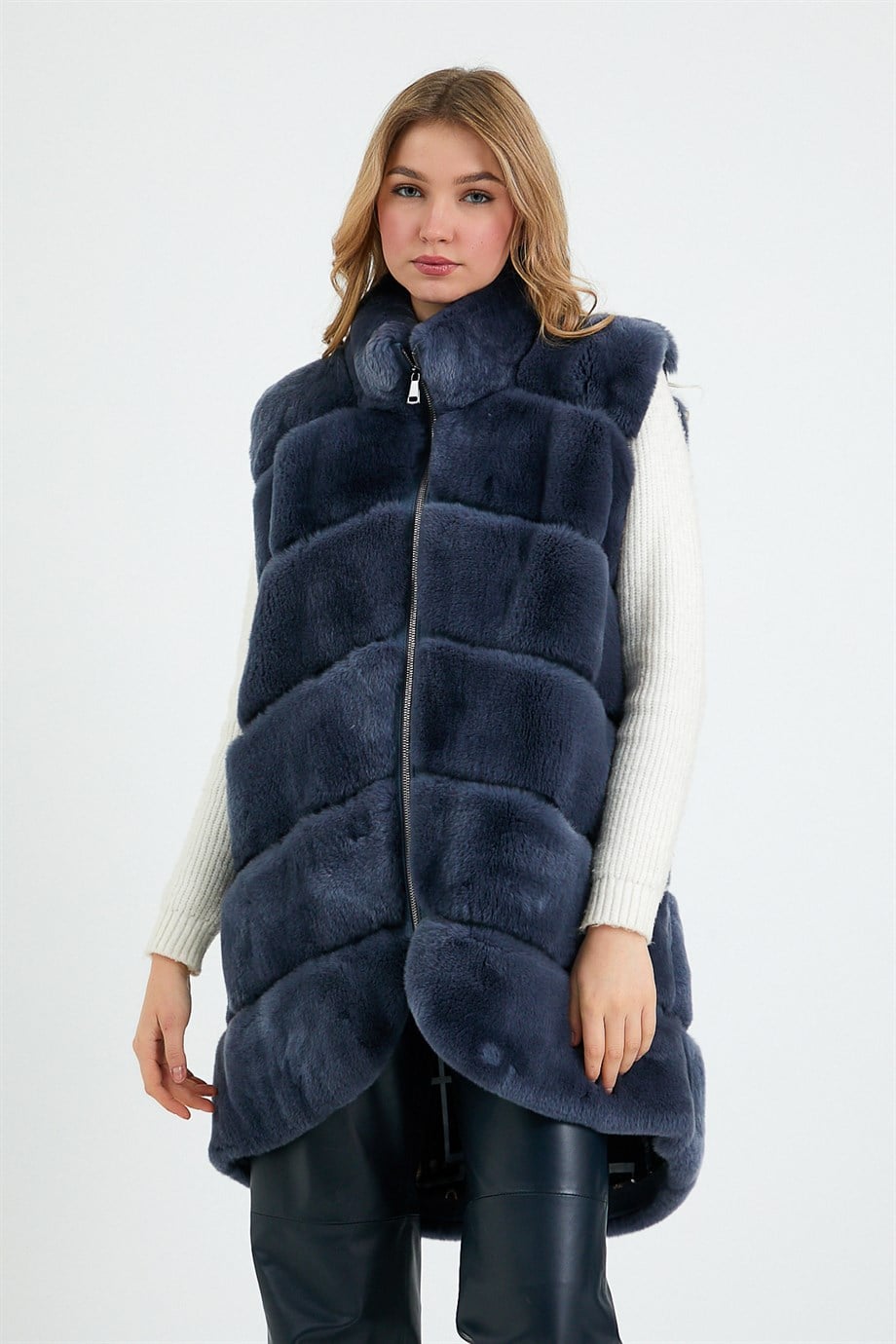 Ozeanblau Rexweste, LC Leather Club