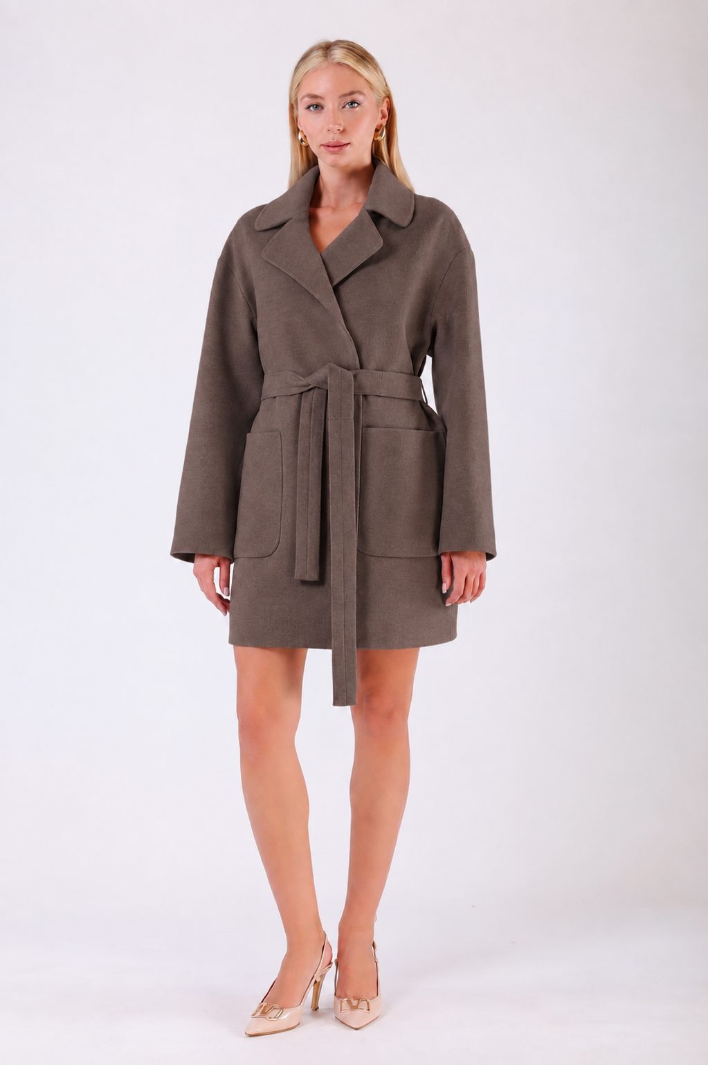 Brown cashmere coat, LC Leather Club