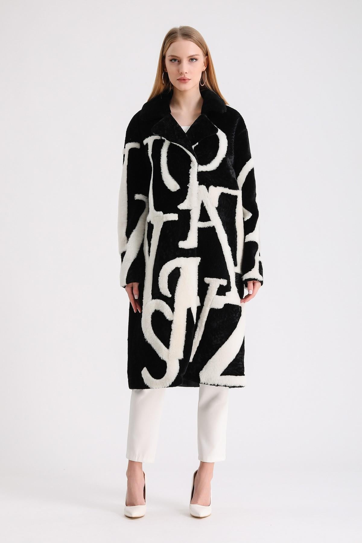 Schwarzer Bad Love Persianermantel, LC Leather Club