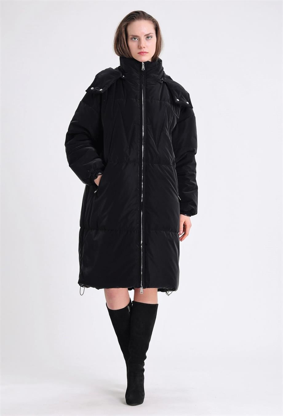 Doudoune Destiny noire avec duvet d'oie, LC Leather Club