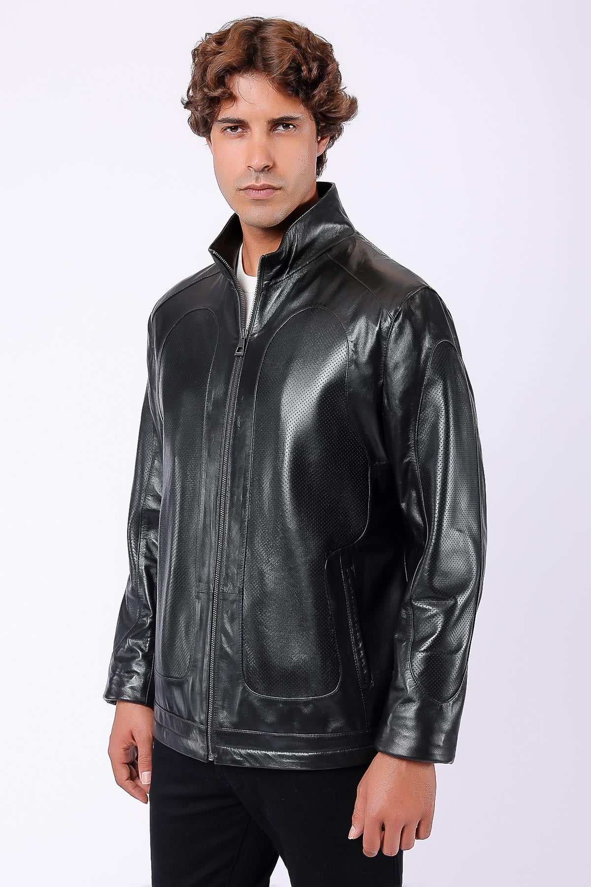 Veste en cuir noir Ferfore, LC Leather Club