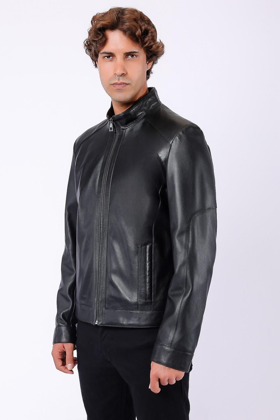 Veste en cuir noir, LC Leather Club