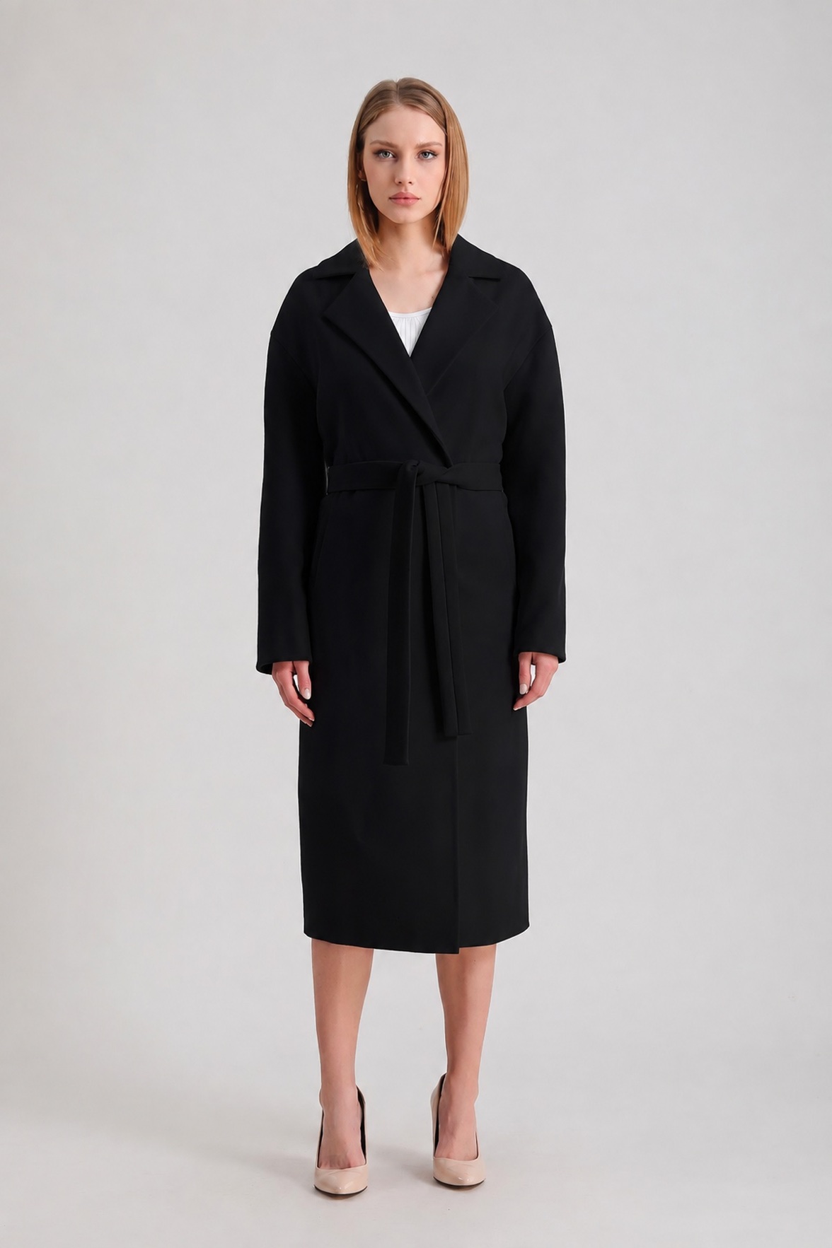 Manteau en cachemire noir, LC Leather Club