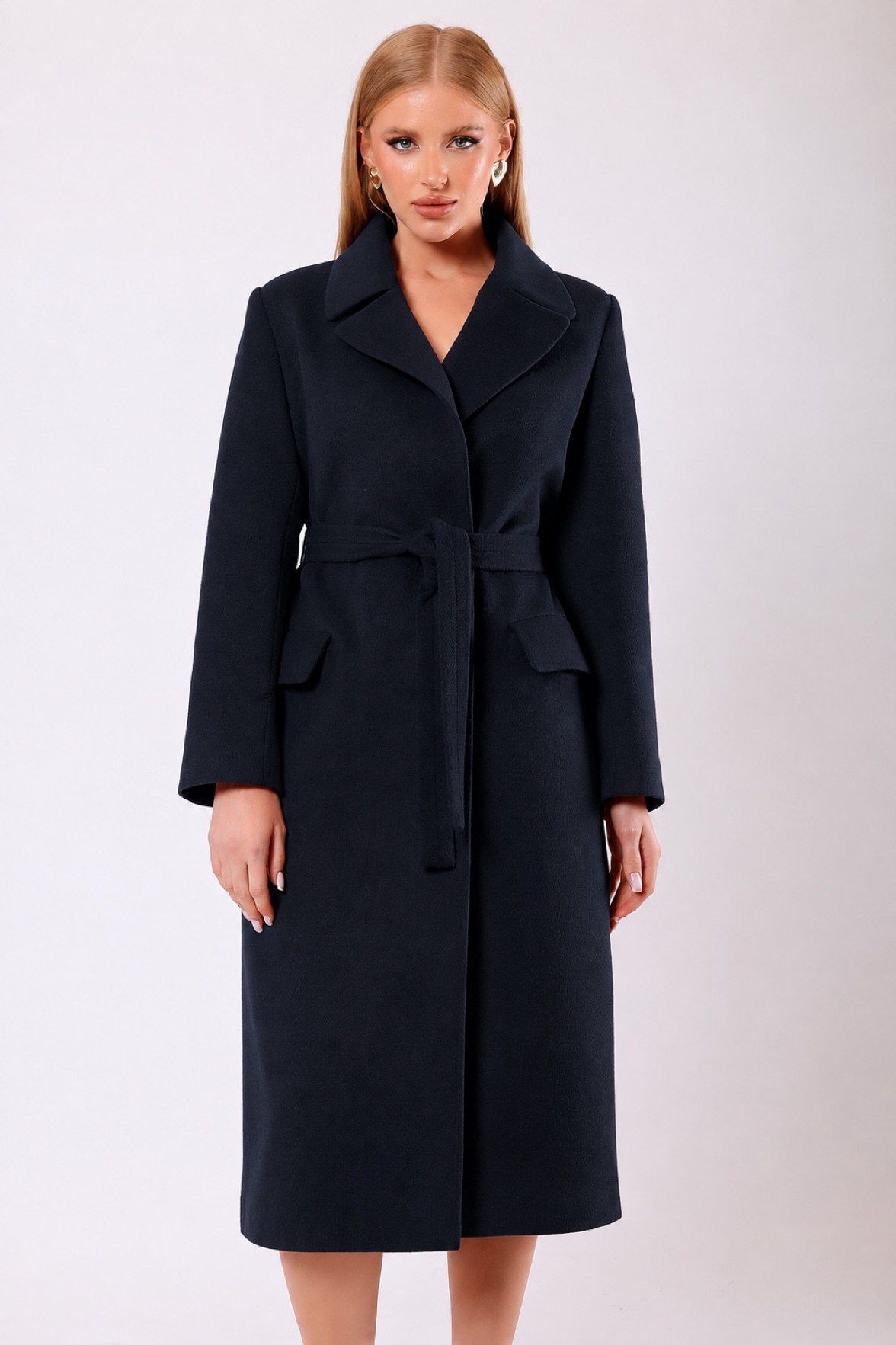 Manteau Rosalinda en cachemire noir, LC Leather Club