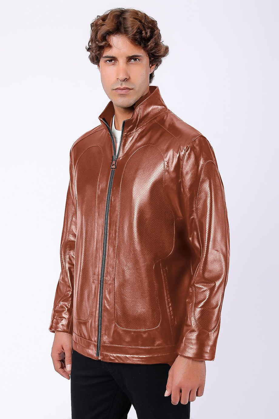 Taba Ferfore Hakiki Deri Ceket, LC Leather Club