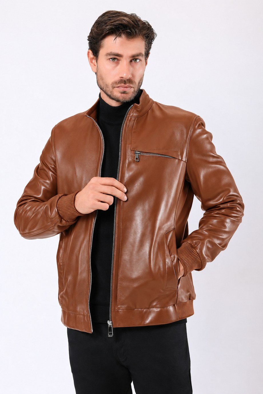 Taba Jason Hakiki Deri Ceket, LC Leather Club