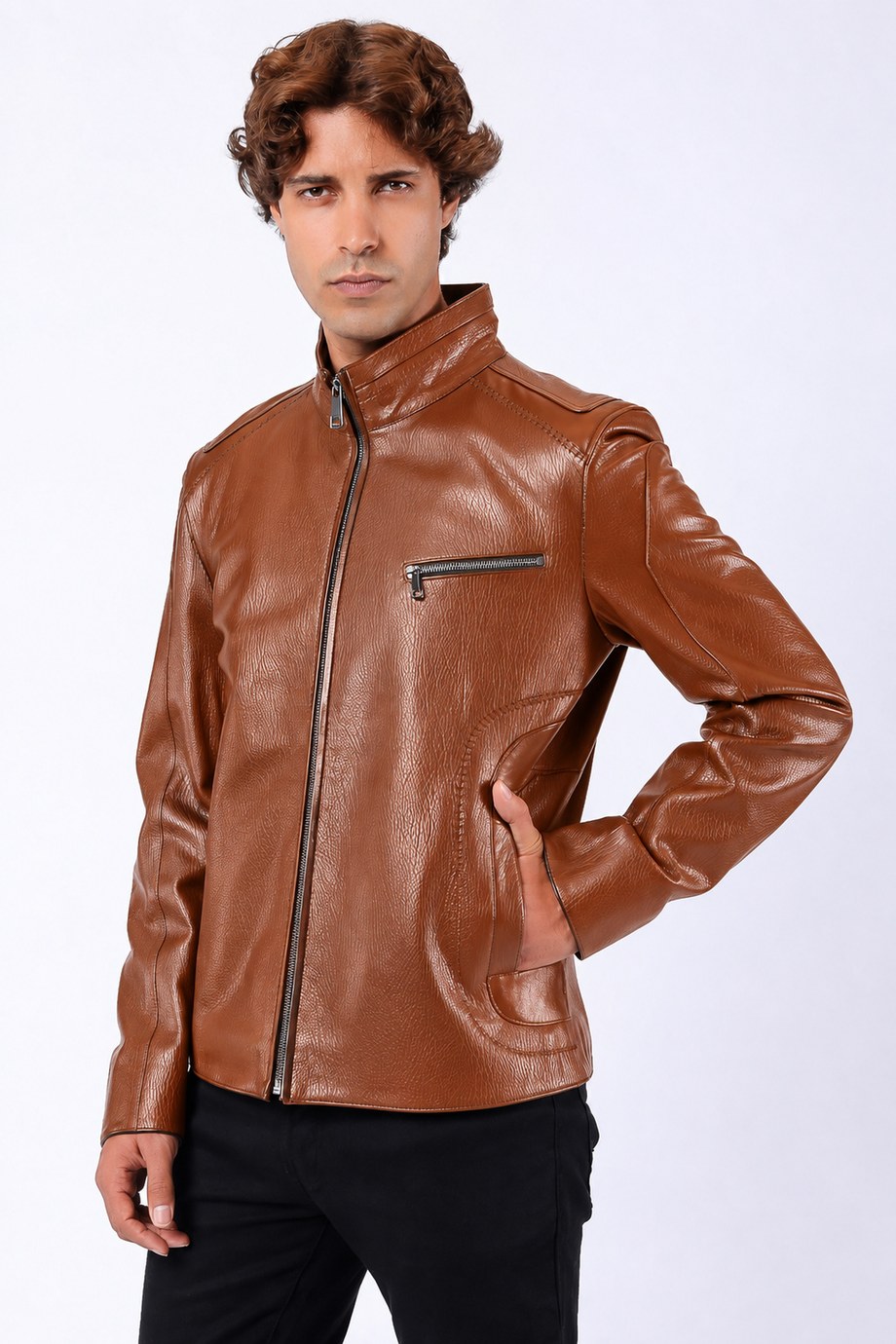 Taba Jumbo Hakiki Deri Ceket, LC Leather Club