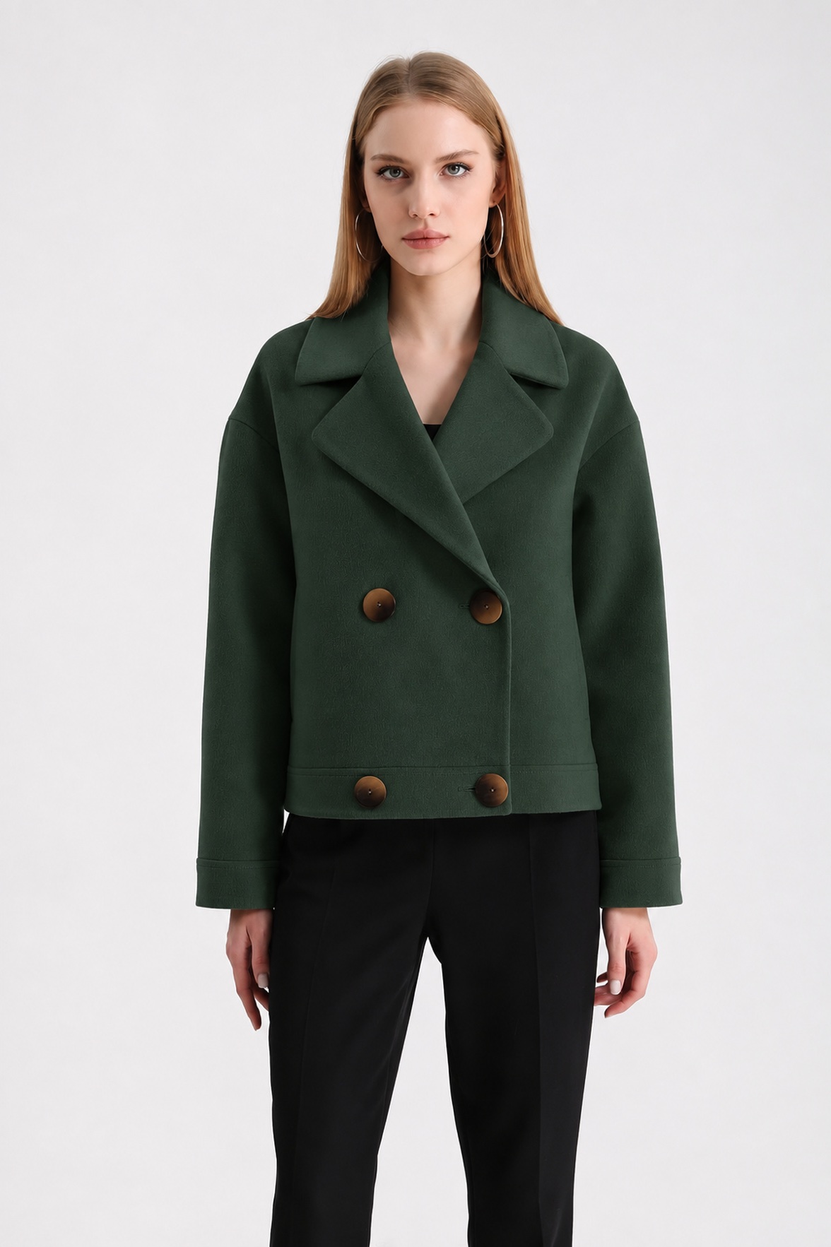 Veste en cachemire vert, LC Leather Club