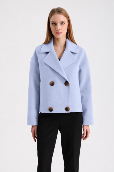 Veste en cachemire bleu clair