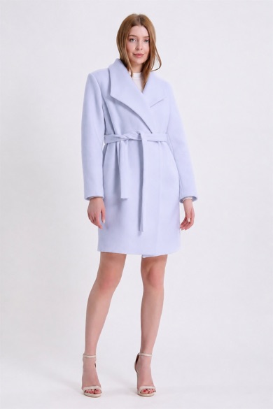 Manteau en cachemire bleu clair