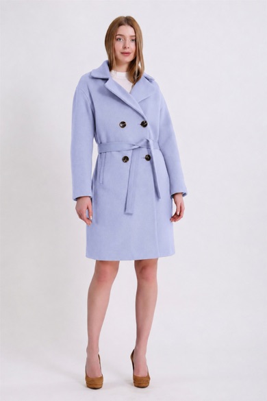 Manteau en cachemire bleu clair