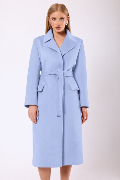 Manteau en cachemire bleu clair Rosalinda