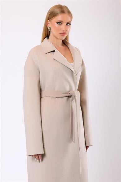 Manteau Elizabeth en cachemire beige