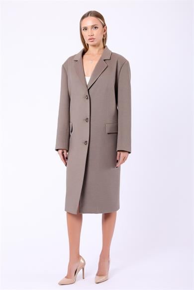 Manteau en cachemire véritable beige