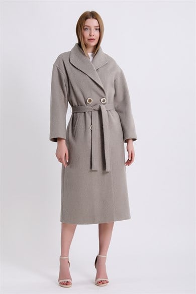 Manteau en cachemire beige