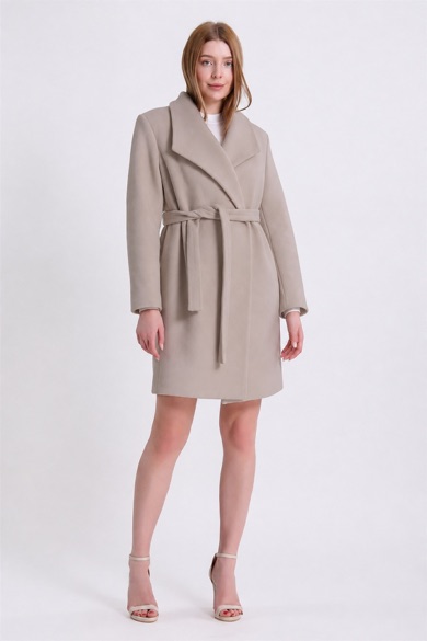 Manteau en cachemire beige