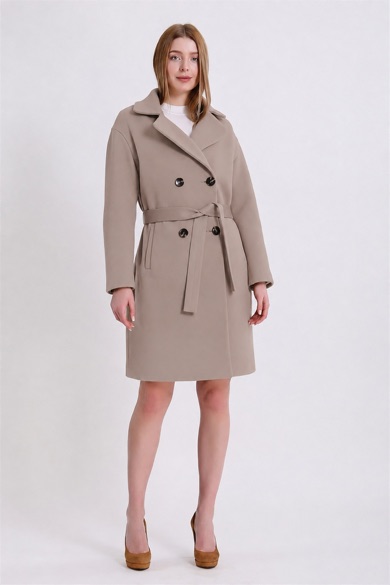 Manteau en cachemire beige