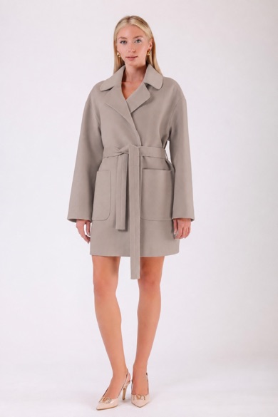 Manteau en cachemire beige